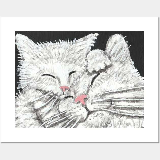Mother and baby cat Wall Art by SamsArtworks